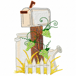 Mailbox Embroidery Design 12